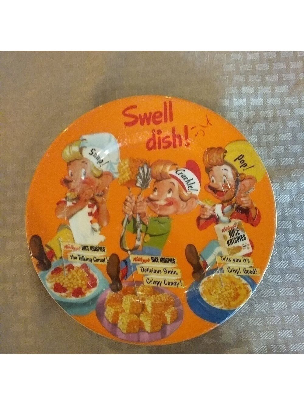 𝅺vintage KELLOGG Plate Rice Crispies "Swell Dish"